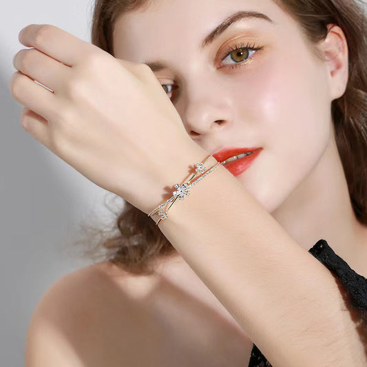 Diamond-embedded Bracelet